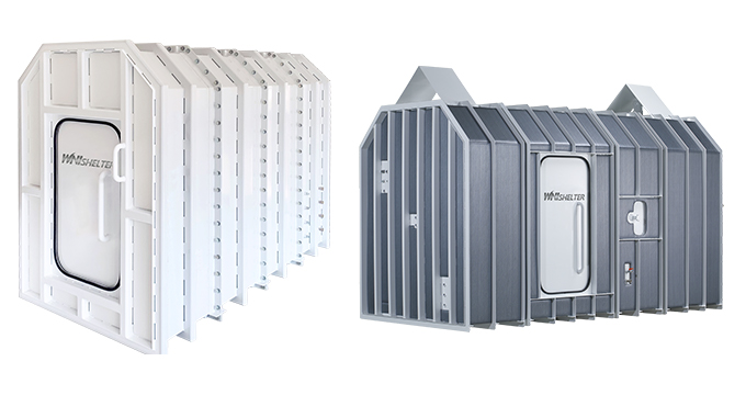 室内設置型シェルター　最後の砦　ホワイト/シルバー